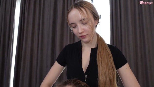 PornHub 欧美高颜值白虎女神【Polly Yangs】想把我们俩都操了吗？两个健身女孩勾引她们白虎双飞骚逼人妻挑逗舔逼萝莉性交