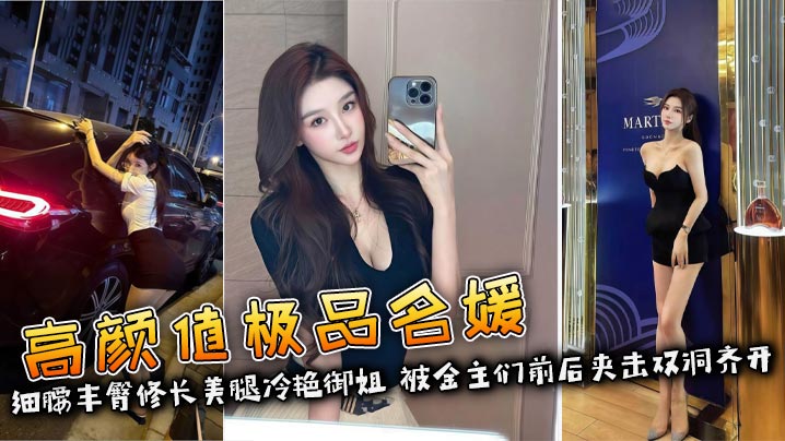 高颜值极品名媛 细腰丰臀修长美腿冷艳御姐 被金主们前后夹击双洞齐开 彻底沦为专属精盆！